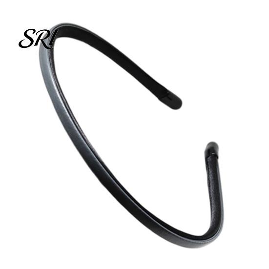 Curved Headband Anti-Slip Plastic Thin Hair Hoop with Design Basic Style Stable Fit No Pressure Makeup Accessory Low Saturation Color