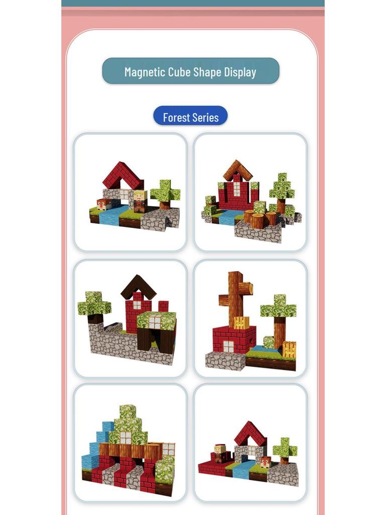 Mini Mario Scene Magnetic Building Blocks Set for Kids
