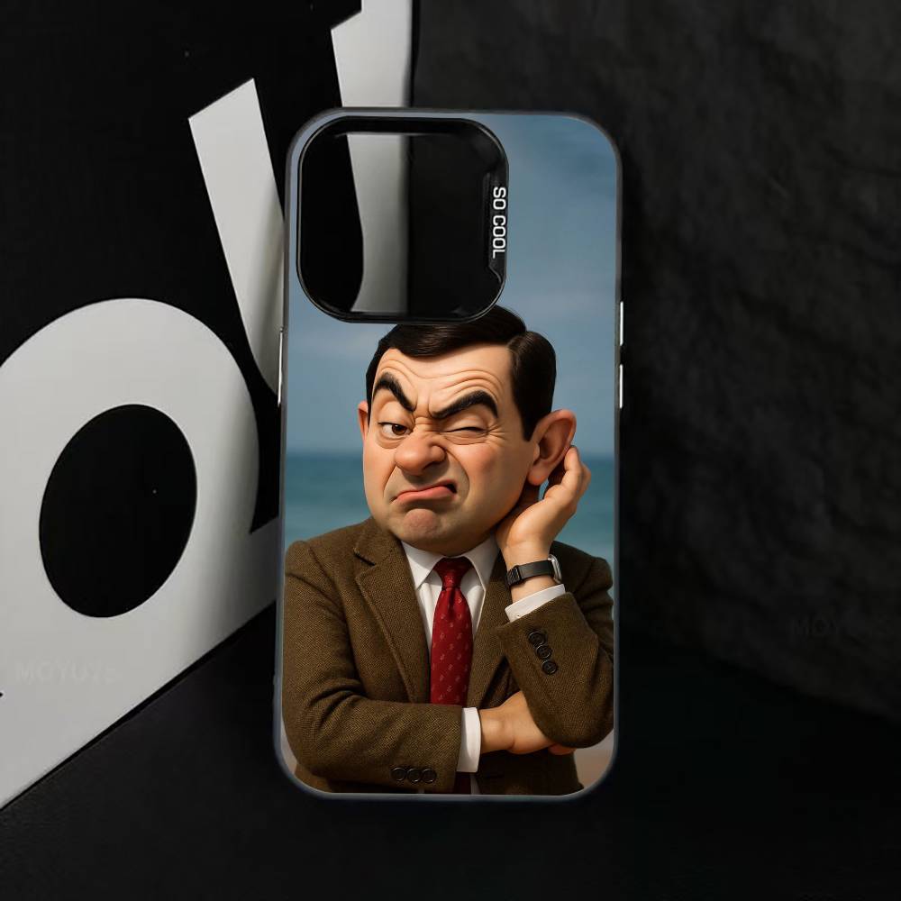 Mr_B-Bean Phone Case For iPhone 17,16,15,14,13,12,11 Plus,Pro Max,XS,Colorful Silver Black Cover