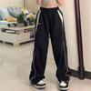 VIONA New Y2K Retro Fashion Casual Street Hip-Hop Women's High-Waisted Elastic Waist Loose Sports Wide-Leg Pants