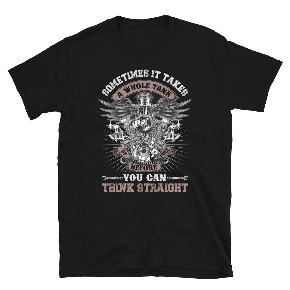 Chopper Cruiser Motorbike Think Straight Biker T-Shirt XL