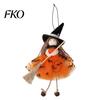 Hochwertige Halloween-Dekoration Hexe Puppe mit Besen, Kleine Hängende Figur Spukiger Tüllrock für Spukhaus, Tür Fenster