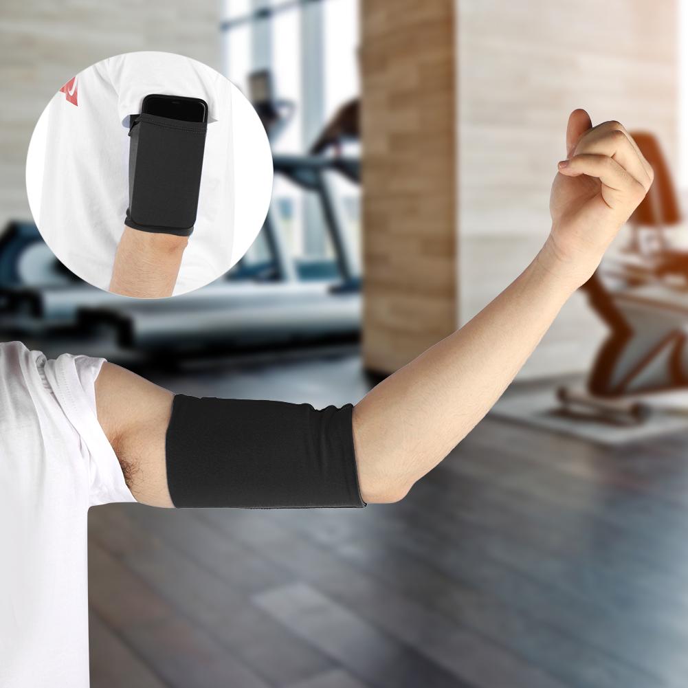 Breathable Sports Sleeve Arm Band Highly Elastic Mobile Phone Bag for Running FitnessBlack