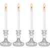 Kristallglas Kerzenhalter Set von 4 Dekorative Kerzenhalter Klare Glas Kerzenhalter
