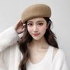 Classic Top Hat Keep Warm Wool Beret Cap Luxurious Women's Beret Hat  Winter
