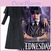 Fantasia Cosplay da Segunda Temporada de Wednesday Addams com Blazer de Poliéster para Festas de Halloween
