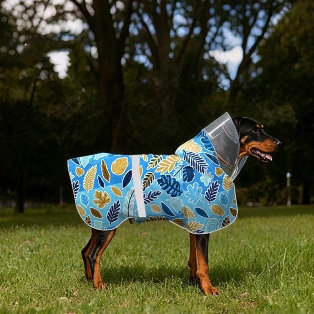 

Rainproof Adjustable Dog Reflective Raincoat Windproof Waterproof Dog Rain Cloak Fruit Print Dog Jacket Outdoor S
