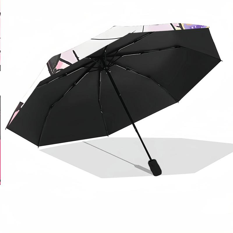 8‑Rib Automatic Umbrella, Kpop Demon Hunters Design Foldable Umbrella for Sun Rain Protection Travel