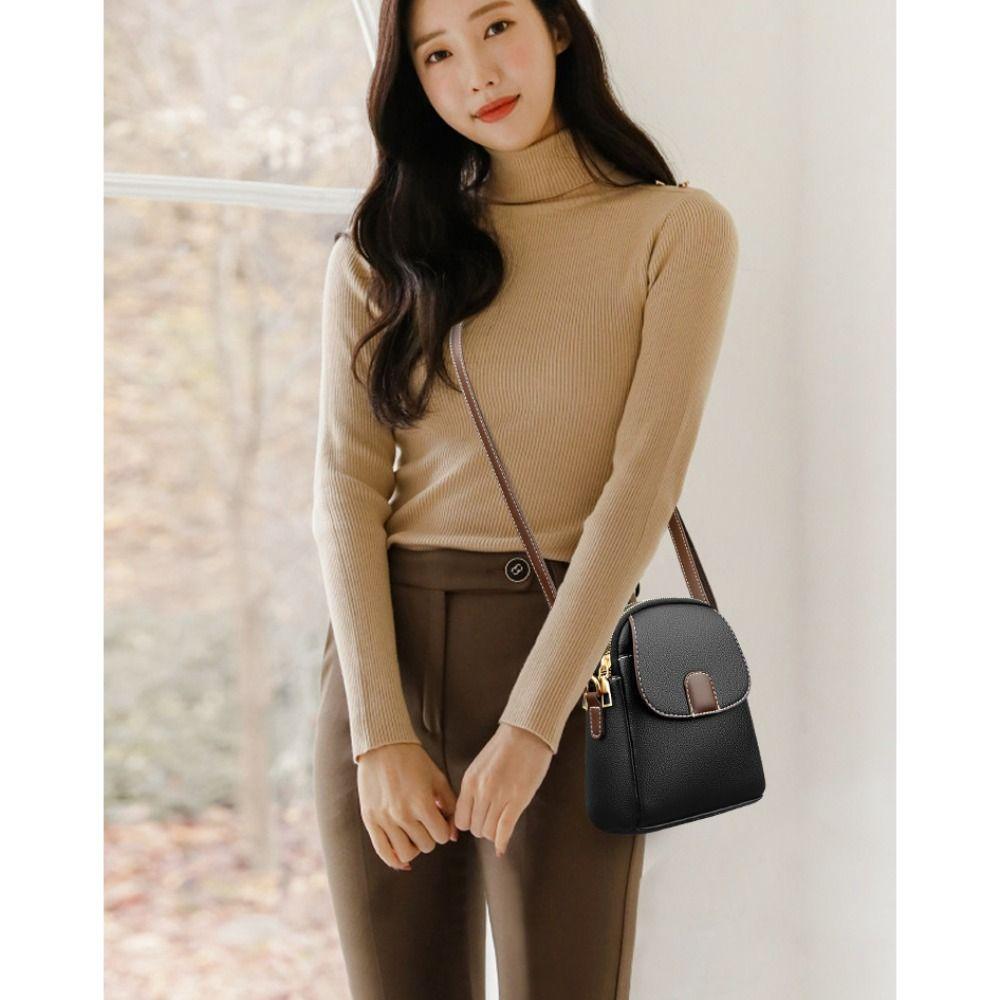 Mini Square Bags Bag Versatile Crossbody Shoulder Bag Casual Trendy Leather Bag Cellphone Bag for Women Girl