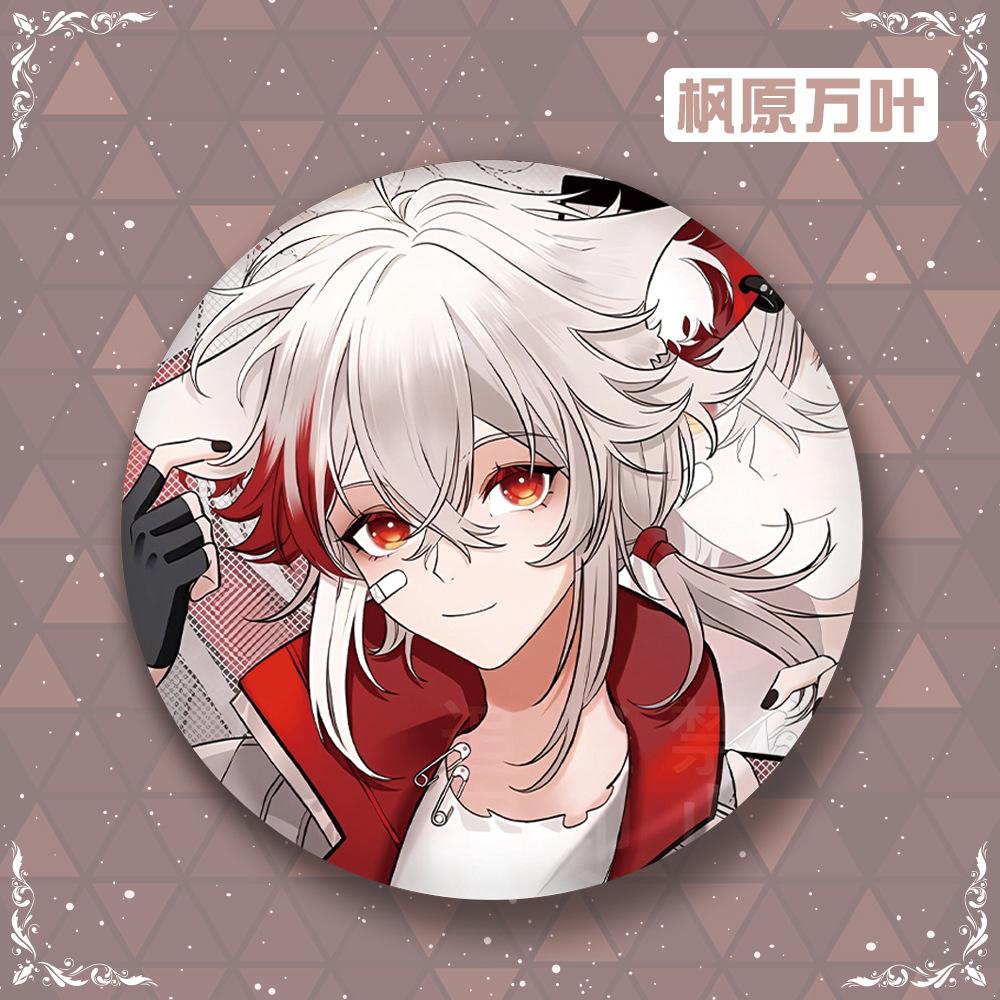 Genshin Impact Laser Badge Venti Xiao Kaedehara Kazuha Aether Wanderer Shikanoin Heizou Merchandise Game Collectibles Anime Pin