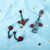 4Pcs Combination Set Belly Button Piercing Simple Piercing Jewelry Navel Ring