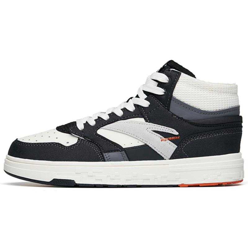 

Anta Slip Resistant Shock Absorbers With Abrasion Resistant Properties Mid Top Skateboard Shoes Men s Black White Gray Sneakers 112218052-2 42
