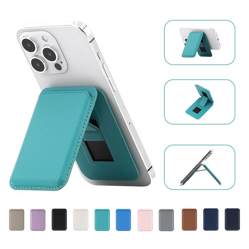Custodia porta carte pieghevole magnetica MagSafe per iPhone 15/16 Pro Max con supporto a scorrimento