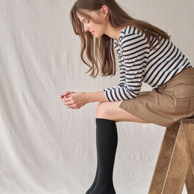 Lululela Daily Plain Knee Socks (4 Colors)