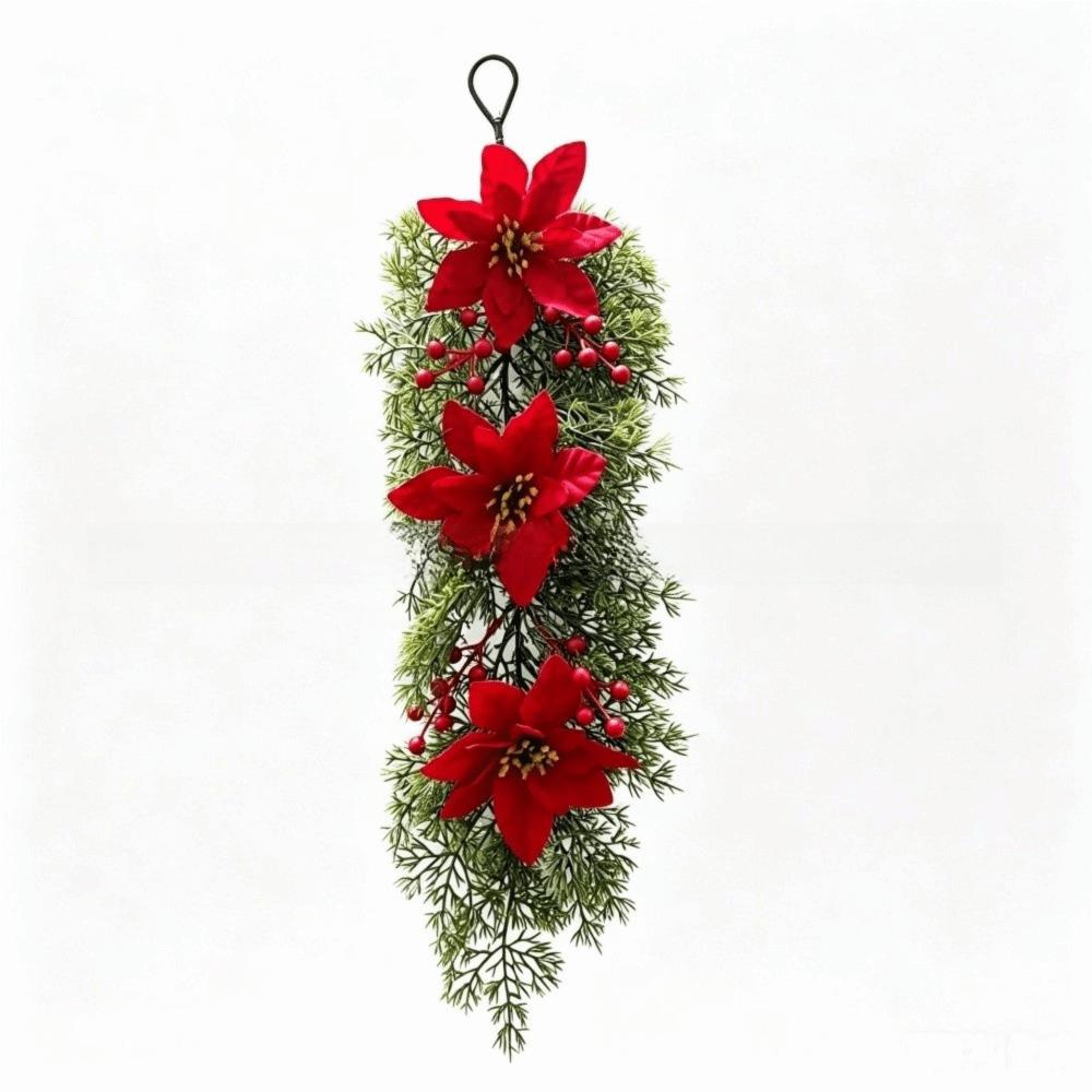 Faux Flower Artificial Pine Branch Wall-Mounted Hanging Ornament Christmas Hanging Vine Home Party