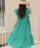 Ppaeppae Square Neck Frill Sleeveless Romantic Long Dress