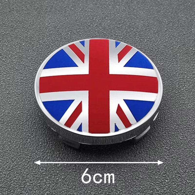 4PCS 56mm 60mm Unversal Union Jack Badge Car Wheel Center Hub Caps Covers For MINI Cooper F56 F53 F54 R50 R52 R56 R57 R58