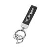 Leather Carbon Fiber Car Keychain Zinc Alloy Keyrings For MINI Cooper One JCW g Clubman Countryman R55 R56 F55 F56 R57 R58 R59 R60