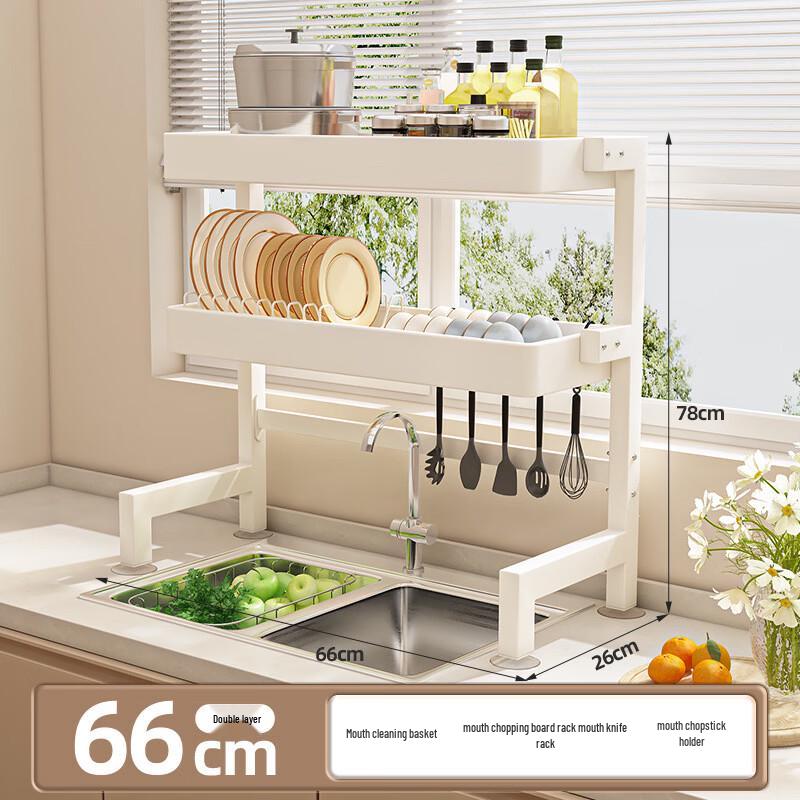 Foldable Over-Sink Kitchen Dish Drying Rack