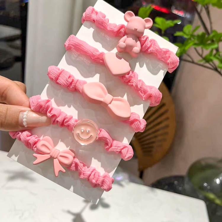 Cute Korean Fabric Hair Scrunchie for Kids - Simple, Trendy Hair Tie Accessory
