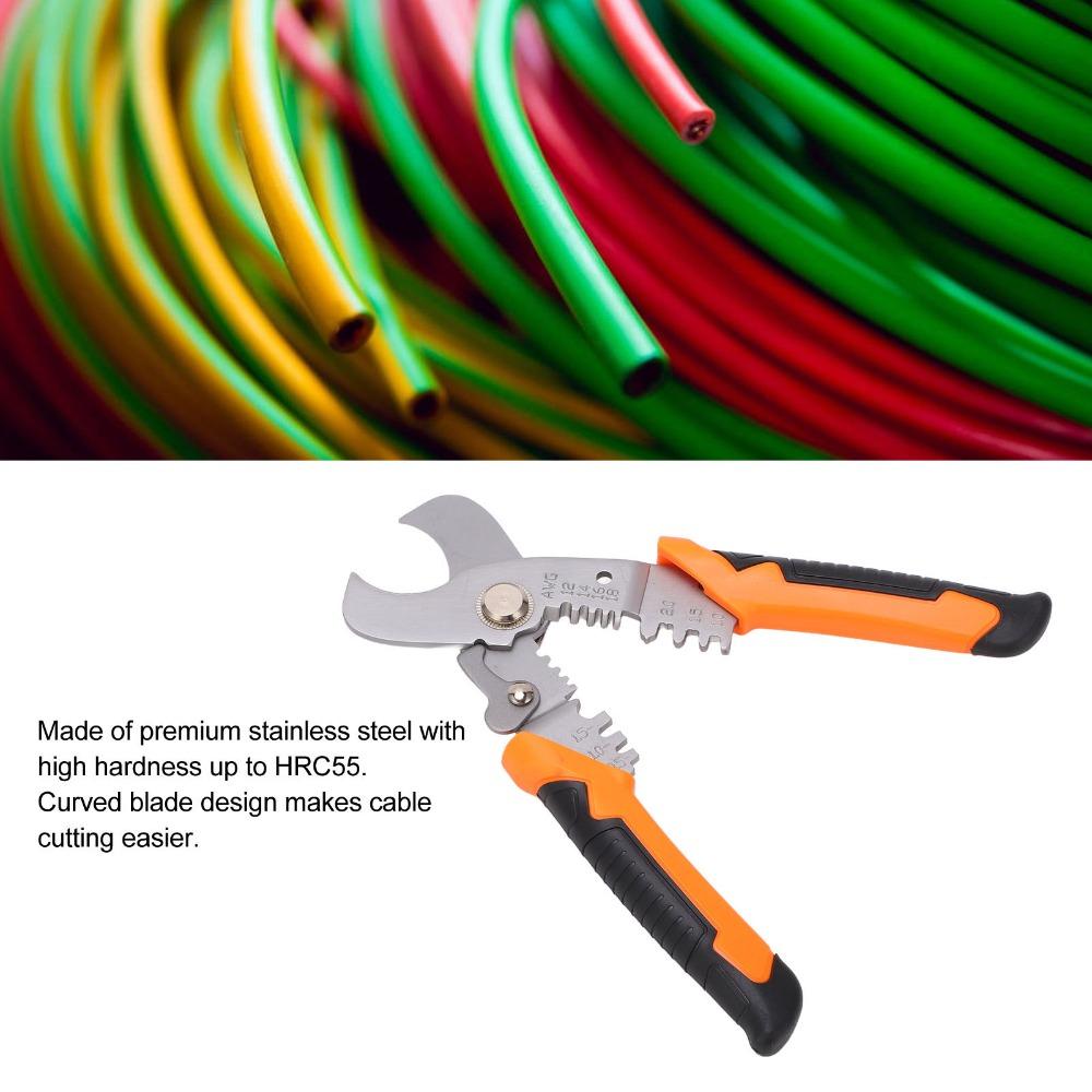 Stainless Steel Wire Stripper 6.9in Length Crimper Tool Convenient Cutting Tool  Repair Work