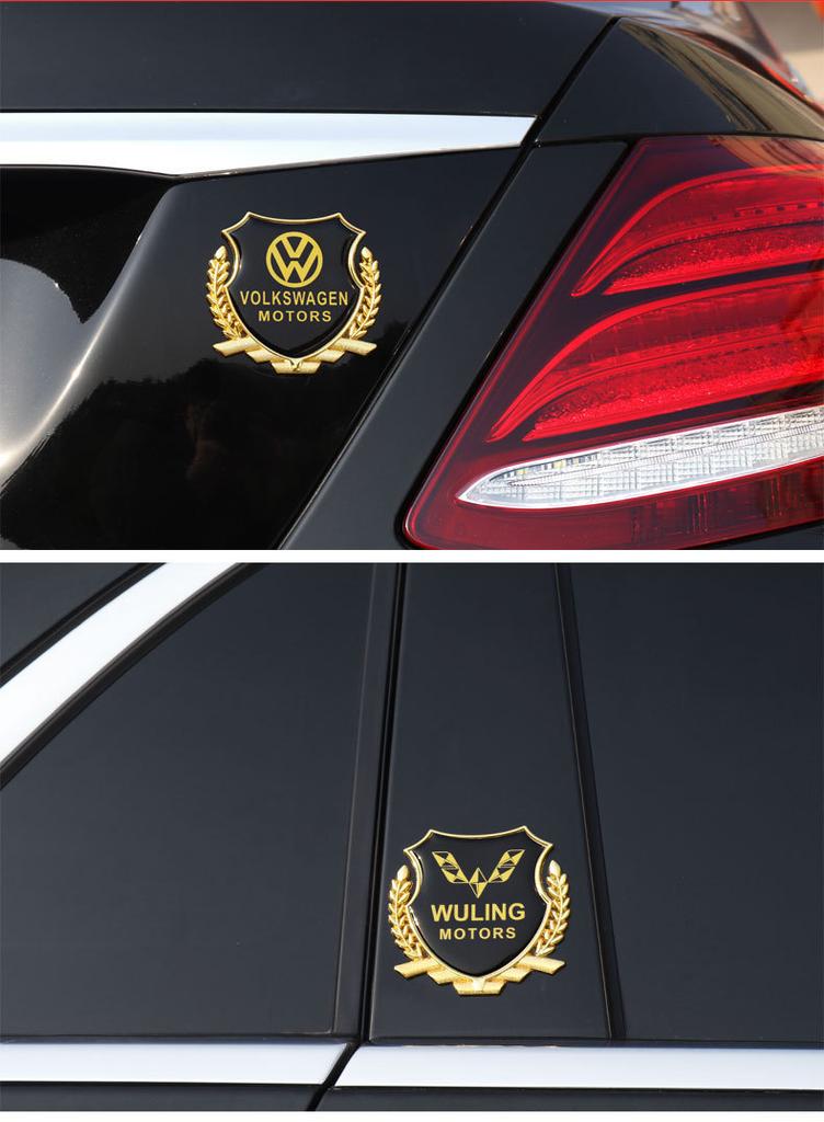 1x Fashion Sport Emblem Badge Car Trunk Fender Sticker Auto Car Racing Decal Decor Silver Black Accessories