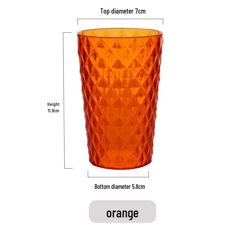 

Креативные прозрачные цветные пластиковые стаканы - Небьющийся бытовой набор для чая и деловых подарков 301-400ml [Single Box] оранжевый