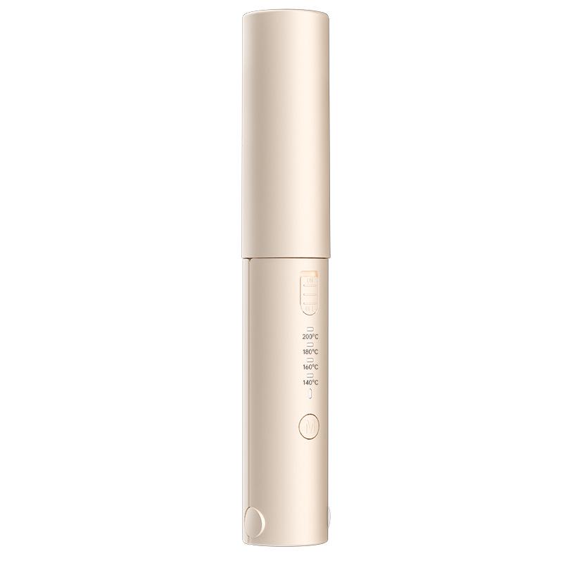 Lipstick Style Portable Wireless Straightener & Curler with Rechargeable USB, Dual-Use Large Capacity Clamp