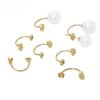 Copper C-shaped Butterfly Earbuds Findings for DIY Jewelry Craft 2 Pcs