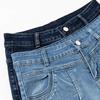 Fashion Denim Shorts Women's Summer Korean Embroidered Straight Leg Thin Elastic High Waist All-match Jeans Women