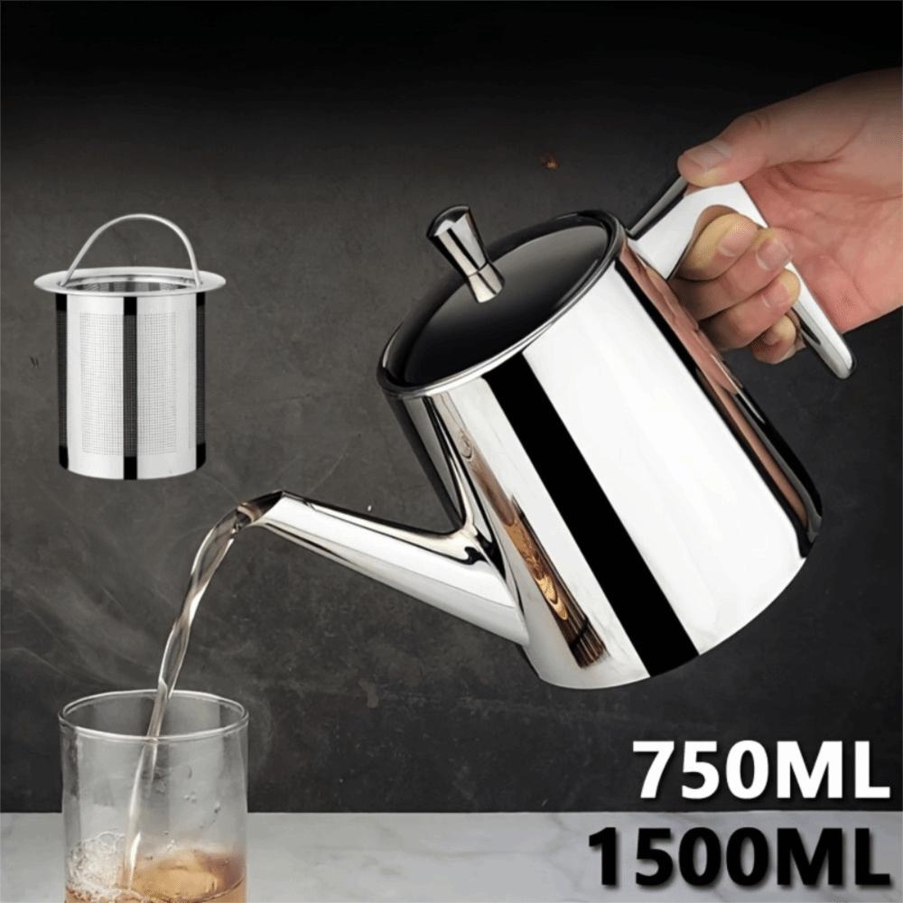 with Filter Tea Kettle Large Capacity Flower Tea Pot Stainless Steel Long Spout Teapot  Stove