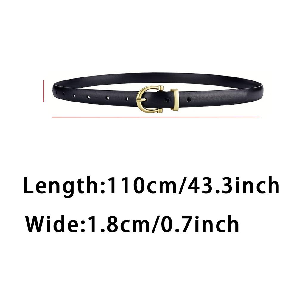 New Women's Fashionable Thin Buckle Belt, Detachable Double Side Denim Belt As A Gift For Mothers And Girlfriends