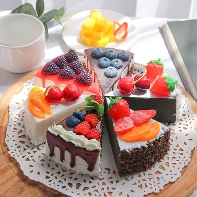 Triangular Cake Simulation Cake Can Be Placed Faint Fragrance Desktop Ornament PU Material Dual-purpose Photography Props