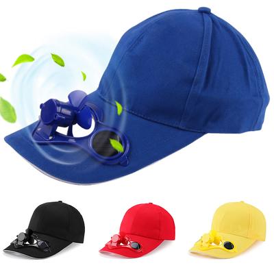 Summer Baseball With Fan Cotton Hat Solar Sun Visor Cap Sun Protection Camping Outdoor Casual