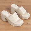 Fashion Women Summer High Heels Slippers Women Chunky Sandals Design New Casual Shoes Platform Slingback Flip Flops Zapatos Femme Pumps