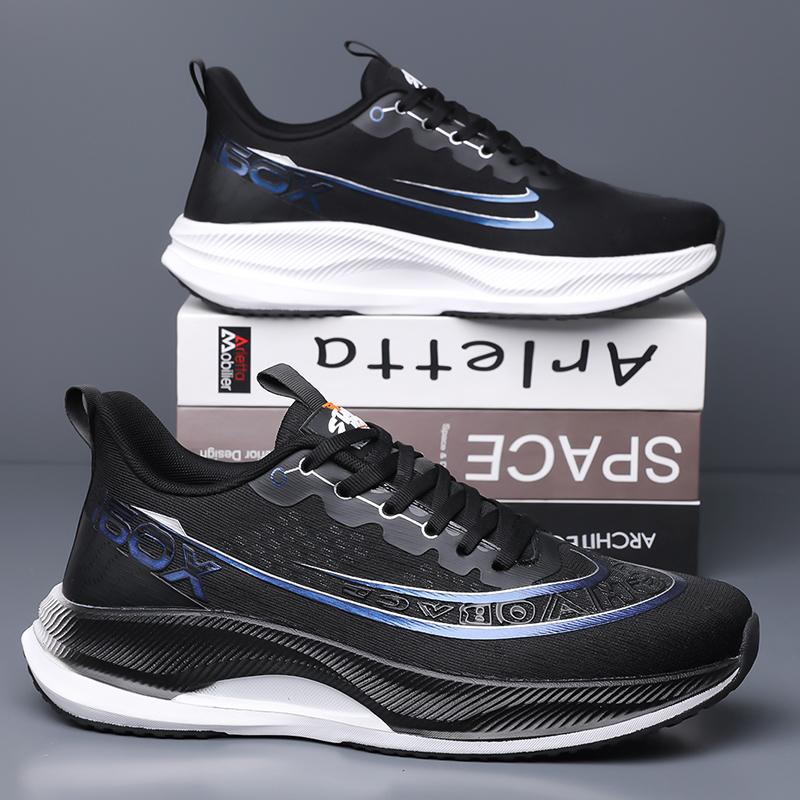 Summer Men'S Breathable Lightweight Anti Slip High Quality Shock Absorbent Running Shoes 38-45 Tri Color