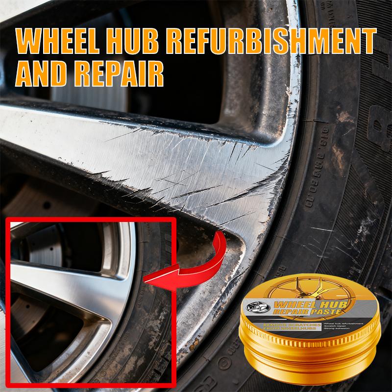 Car Wheel Hub Scratch Refurbishment Paste, Tire Rim Scratch Paint Repair Paste - Aluminum and Steel Rings Dent Restore Care