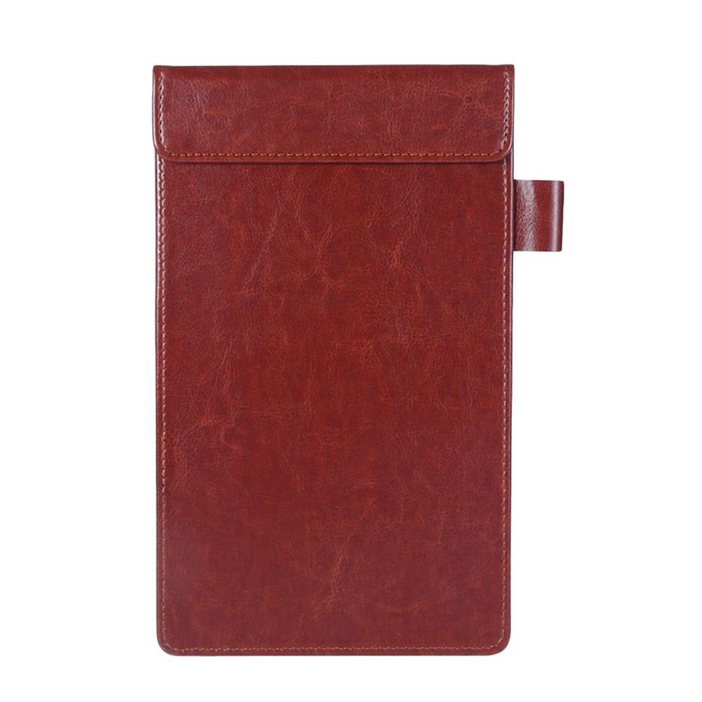 Magnetic Snap Bill Book PU Leather Cash Book Fashion Credit Card Signature Folder  Office School