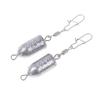 2Pcs Fishing Sinkers Weights Bullet Sinker Rolling Swivel With Interlock Snap Connector 10/15/20/25/30/40/50/60G Fishing Tackle