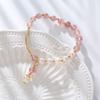 Strawberry crystal natural freshwater pearl bracelet Bangles Women Fashion Jewelry accessories Gift