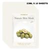 Nature Skin Mask Olive 23ml X 10 Sheets - Deeply Nourishing & Moisturizing Facial Sheet Mask Pack for Soft and Supple Skin(10 Sheets)