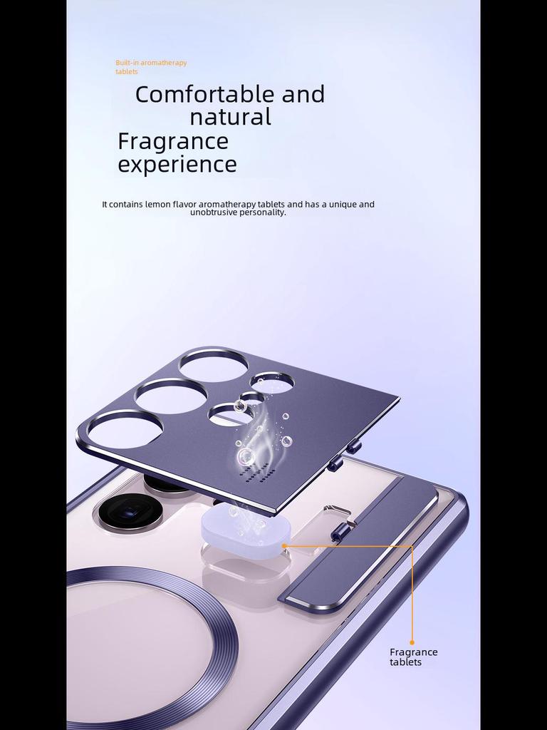 Samsung S24ULTRA Aromatherapy Metal Magnetic Case with S23U Lens Bracket