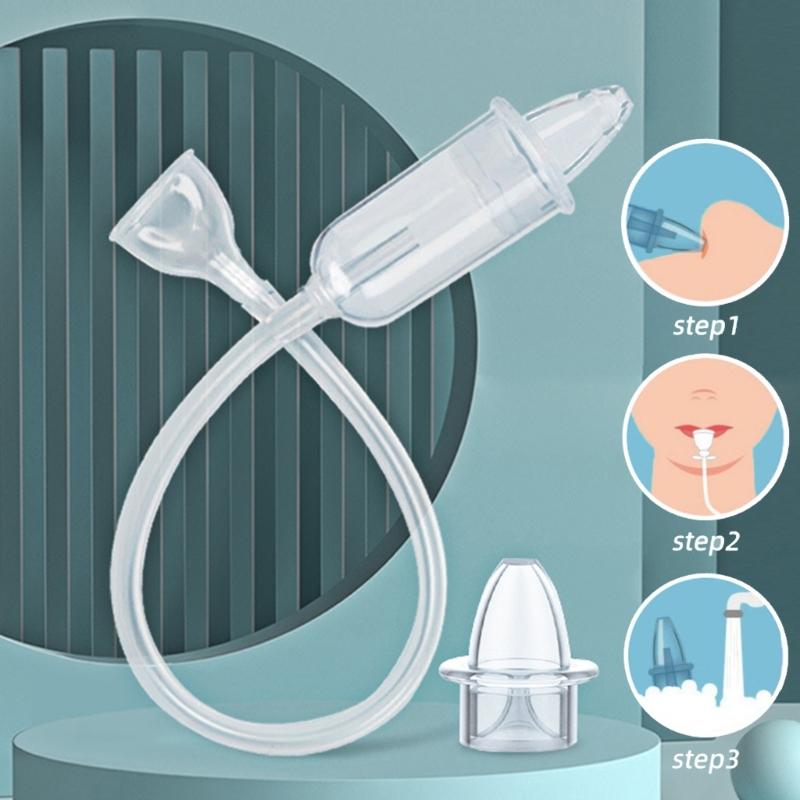 Infant And Toddler Nasal Aspirator Booger Remover with Gentle Silicone Tip Easy to Disassemble And Clean for Daily Care