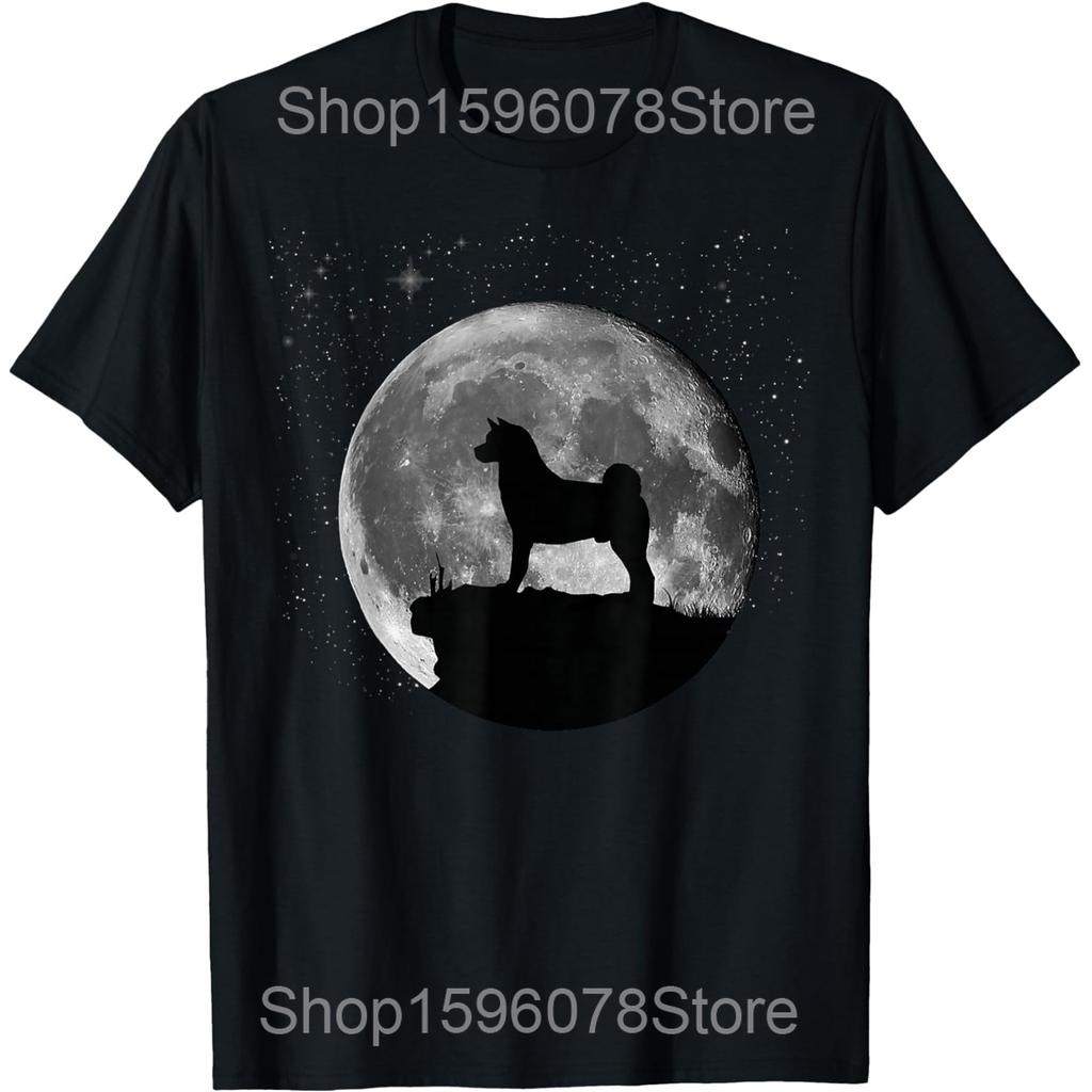 Santa Xmas Lights Dog Lover Akita Dog Christmas T Shirts Cotton Humor Streetwear Tee Shirt Short Sleeve Unisex Loose Clothing