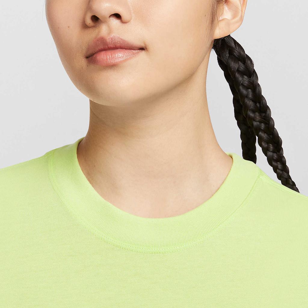Nike SS24 Drop Shoulder Sleeve T Shirt Women's Green Yellow HQ1197-763
