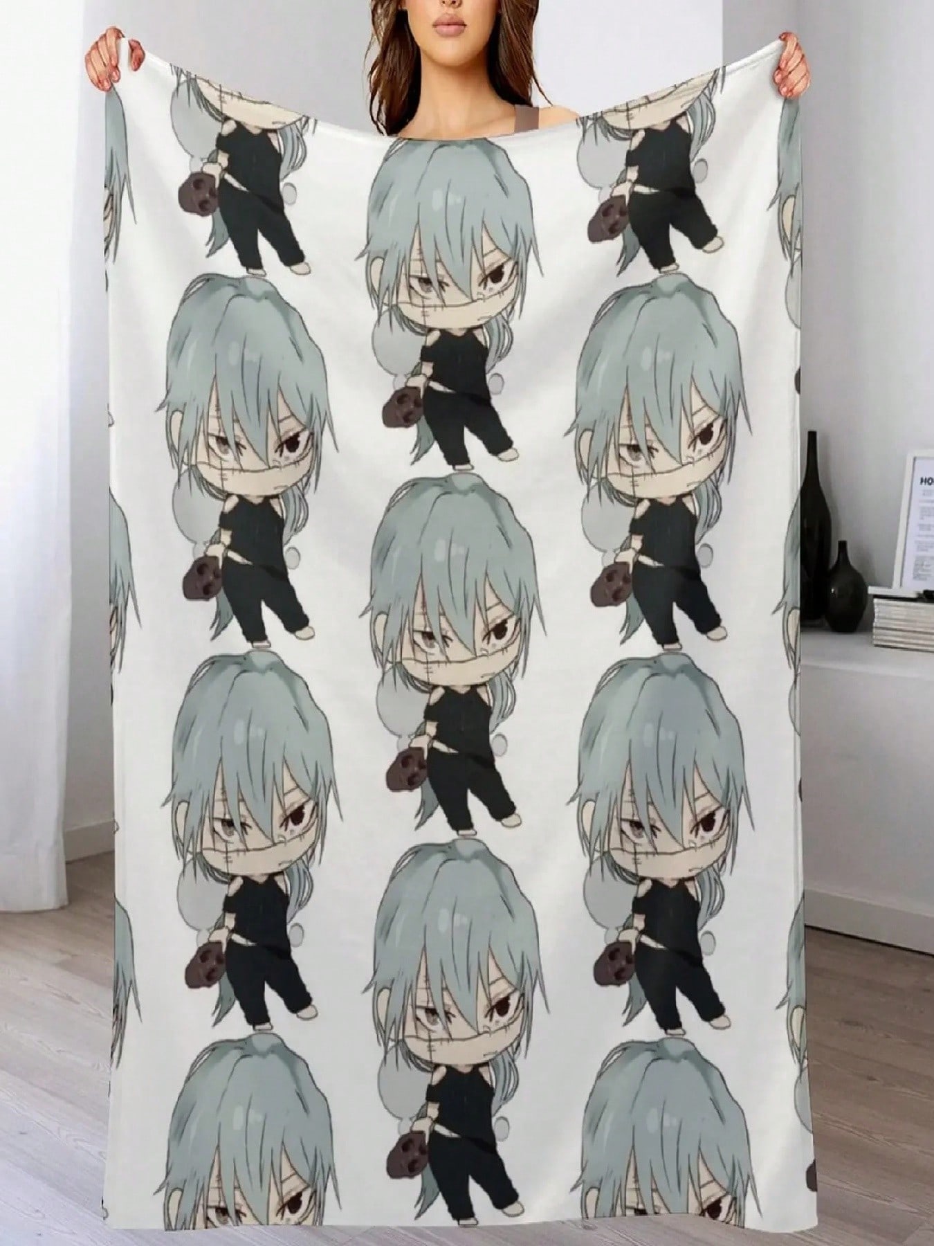 Чиби Махито Плед Покрывало для кровати Пушистые Ретро Пледы 75X95CM