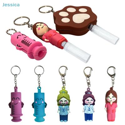 Paw Print & Nurse Girl Vial Opener Keychain - Rubber Ampoule Bottle Cutter Aid for Home, Nurses & Doctors