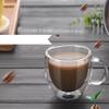 Double Wall Glass Coffee Mugs Insulated Coffee Glass Clear Espresso Cups Glass Cappuccino Tea Latte Beverage Glasses