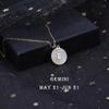 12 Constellation Symbol Titanium Steel Necklace Couple Necklace