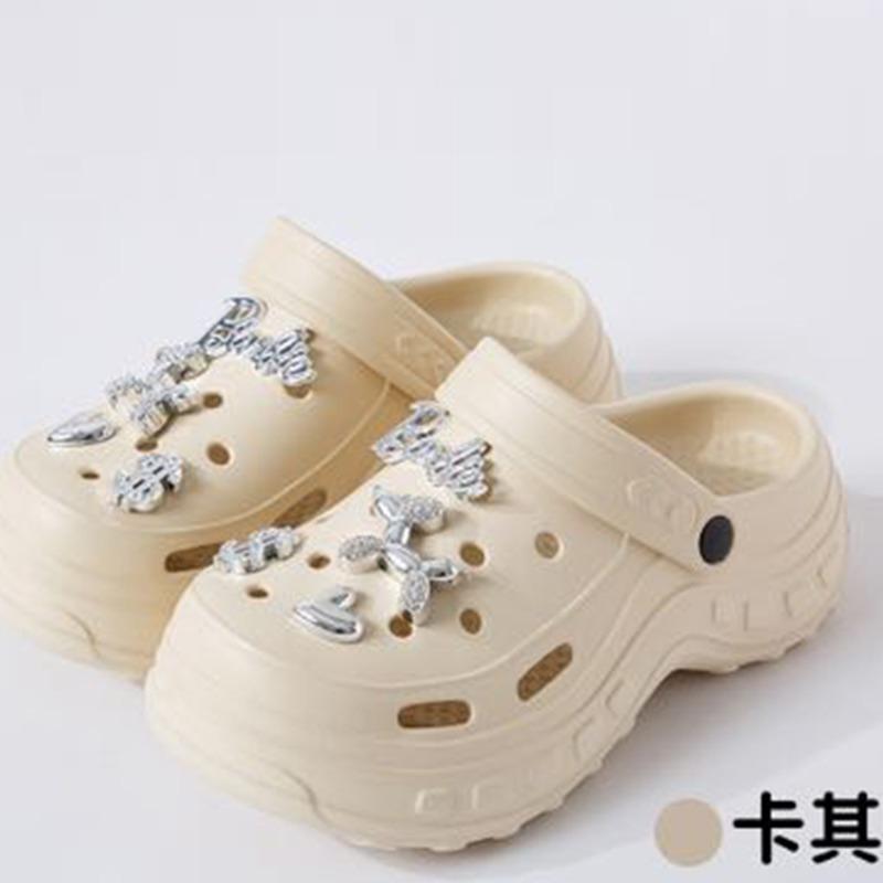 New thick-soled slippers women wear non-slip and wear-resistant cute cartoon eva slippers hole shoes wholesale